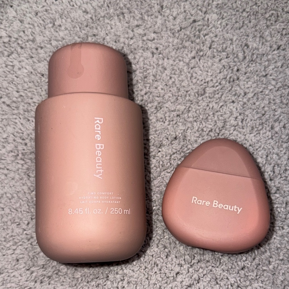 Rare Beauty body and hand lotion combo